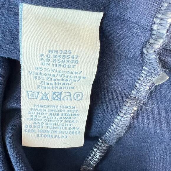 Boden Paris Wrap Dress Long Sleeve Flounce‎ Hem Jersey Navy Blue Size US 8R - Picture 13 of 14